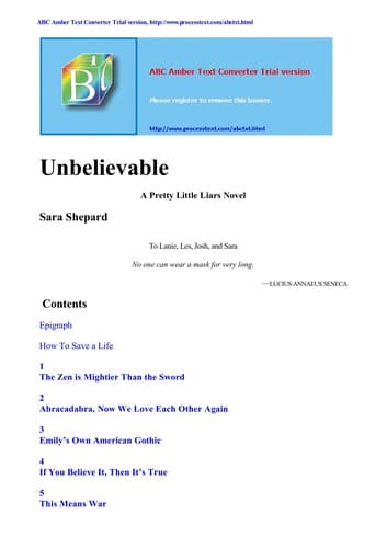 Cover of Unbelievable