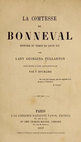 Cover of La comtesse de Bonneval
