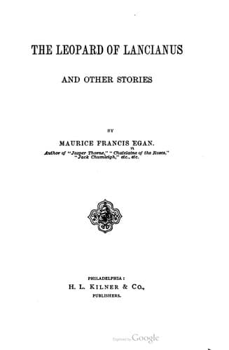 Cover of The leopard of Lancianus, and other stories