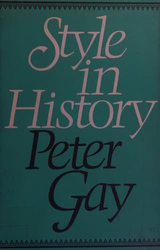 Cover of Style in history