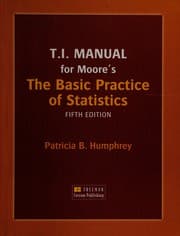 Cover of T.I. manual for Moore's The basic practice of statistics fifth edition