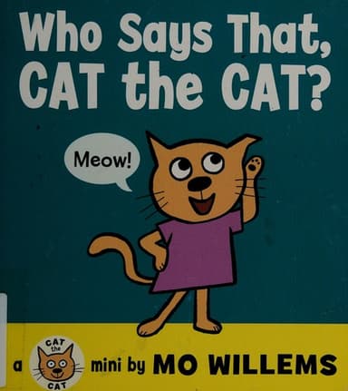 Cover of Who says that, Cat the cat?