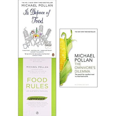 Cover of Michael Pollan Bestselling 3 Books Set - the Omnivore's Dilemma, in Defense of Food, Food Rule