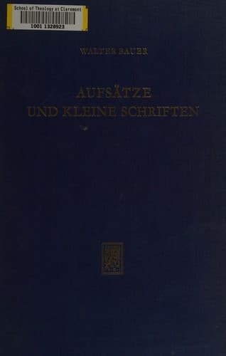 Cover of Aufsätze und kleine Schriften