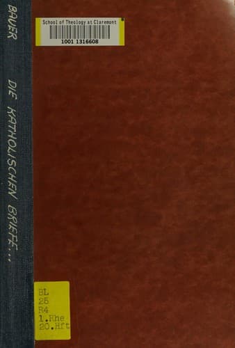 Cover of Die katholischen Briefe des Neuen Testaments