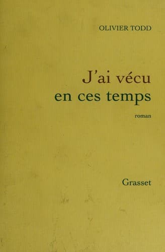 Cover of J'ai vécu en ces temps