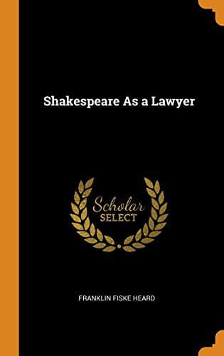 Cover of Shakespeare As a Lawyer
