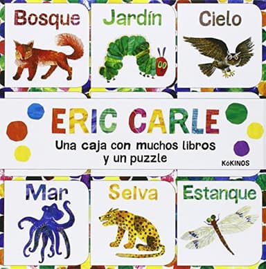Cover of Una caja con muchos libros y un puzzle