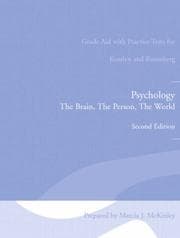 Cover of Grade Aid with Practice Tests for Kosslyn and Rosenberg Psychology