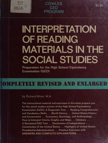 Cover of Interpretation of reading materials in the social studies