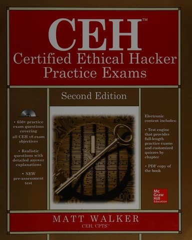 Cover of CEH Certified Ethical Hacker practice exams