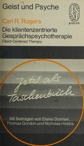 Cover of Die klientenzentrierte Gesprächspsychotherapie