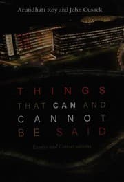 Cover of Things that can and cannot be said
