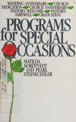 Cover of Programs for Special Occasions