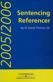 Cover of Sentencing Referencer 2005/2006