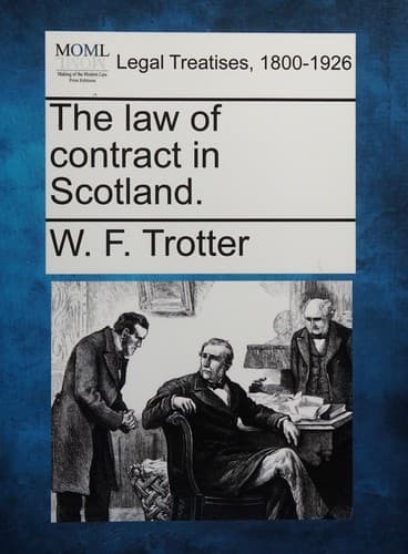 Cover of Law of contract in scotland