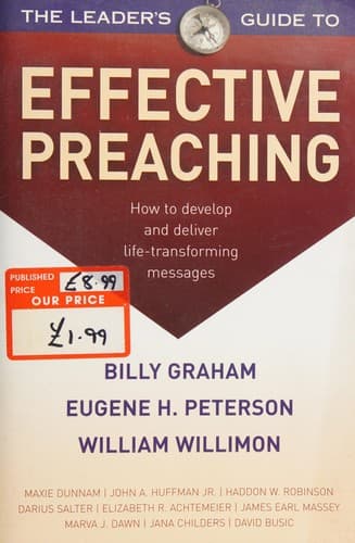 Cover of The leader's guide to effective preaching