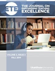 Cover of Journal on Empowering Teaching Excellence, Fall 2019