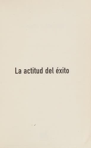 Cover of ACTITUD DEL EXITO