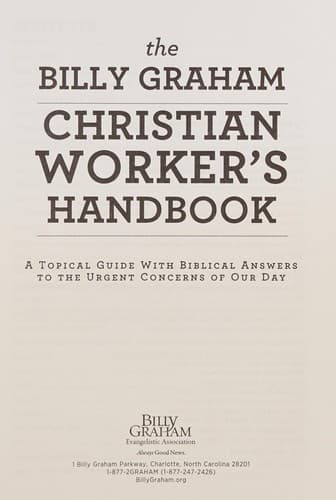 Cover of The Billy Graham Christian worker's handbook