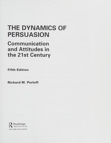 Cover of The dynamics of persuasion