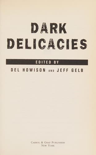 Cover of Dark delicacies