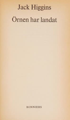 Cover of Örnen har landat