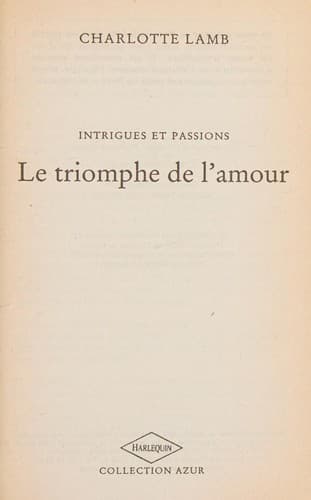 Cover of Le triomphe de l'amour