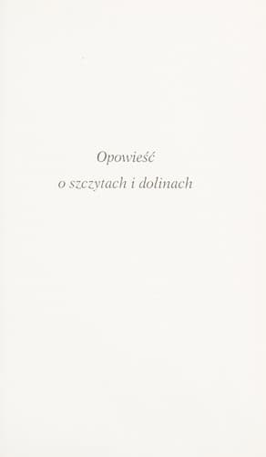 Cover of Szczyty i doliny