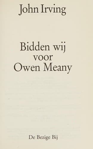 Cover of Bidden wij voor Owen Meany