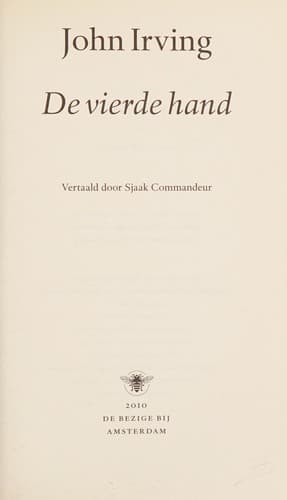 Cover of De vierde hand