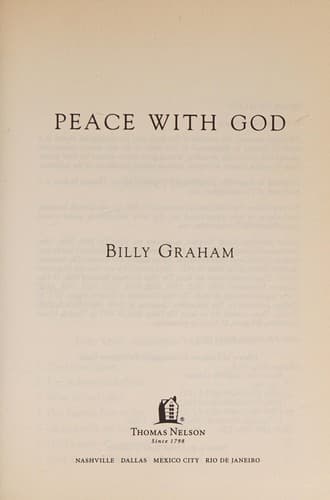 Cover of Peace with God