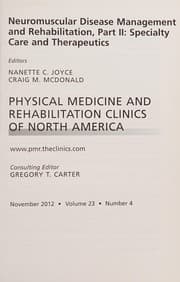 Cover of Neuromuscular Disease Management and Rehabilitation, Part II