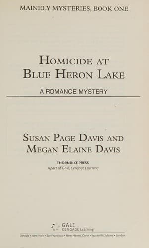 Cover of Homicide at Blue Heron Lake