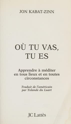 Cover of Où tu vas, tu es