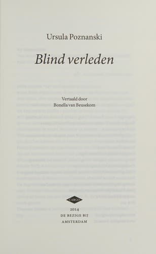 Cover of Blind verleden