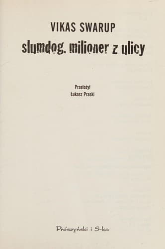 Cover of Slumdog, milioner z ulicy