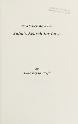 Cover of Julia's search for love
