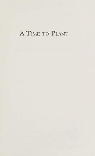Cover of A time to plant