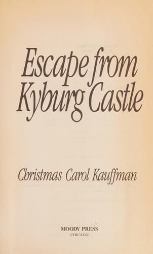 Cover of Escape from Kyburg Castle