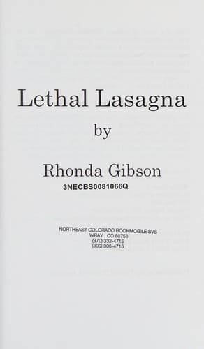 Cover of Lethal Lasagna