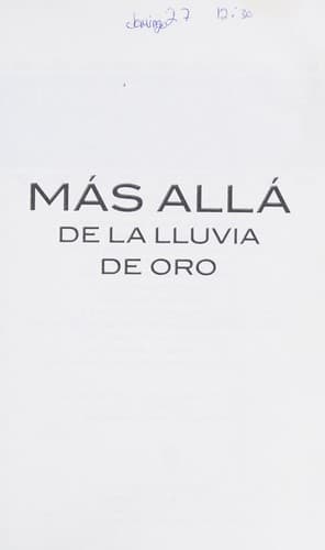 Cover of Más allá de la lluvia de oro