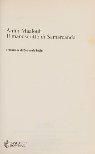 Cover of Il manoscritto di Samarcanda