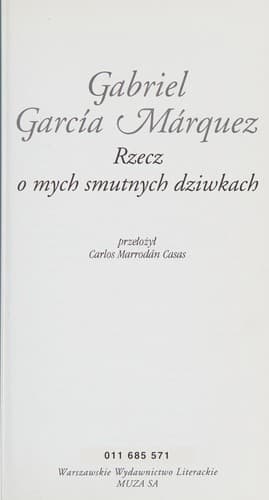 Cover of Rzecz o mych smutnych dziwkach