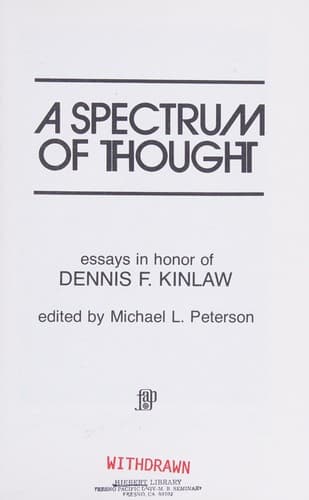 Cover of A Spectrum of thought