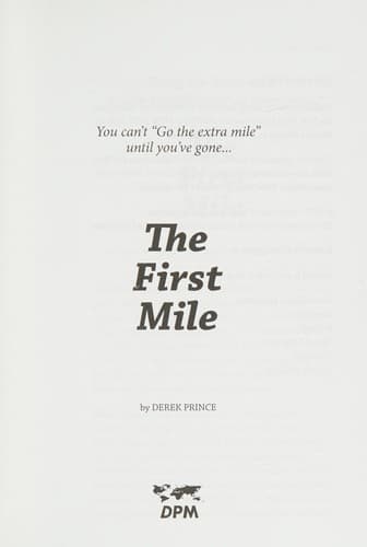Cover of The first mile