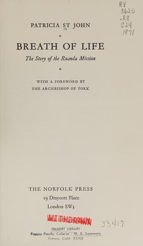 Cover of Breath of life
