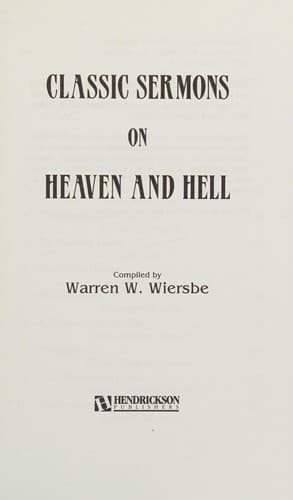 Cover of Classic sermons on heaven and hell