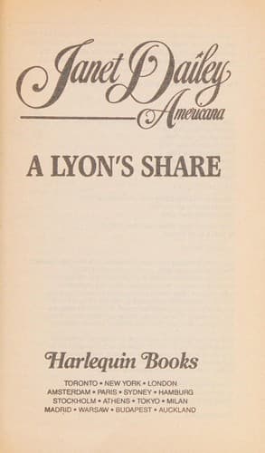 Cover of A Lyon's Share