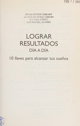 Cover of Lograr resultados día a día